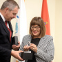 15 October 2019 National Assembly Speaker Maja Gojkovic and the Slovenian National Assembly Speaker Dejan Zidan